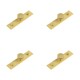image 1 of 4 PACK Satin Brass Cupboard Knob with Backplate - 30mm Knurling Design - Kitchen Cabinet Knob