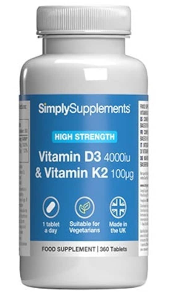 image 1 of Vitamin D3 4000iu & Vitamin K2 100mcg - 360 Tablets