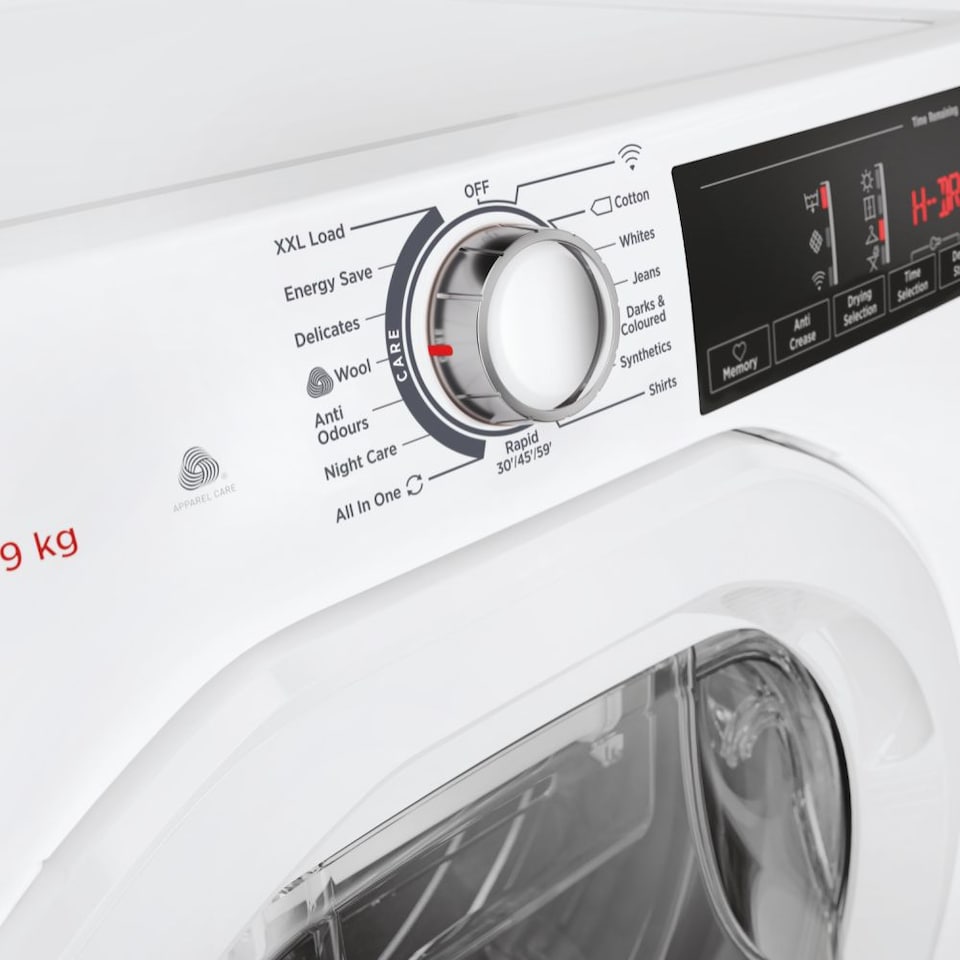image 1 of Hoover HRE H9A3TE80N 9KG Heat Pump Tumble Dryer - White