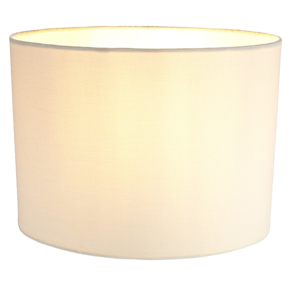 image 1 of Contemporary and Stylish Soft Cream Linen Fabric Oval Lamp Shade - 30cm Width | Cream