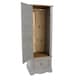 image 7 of Corona Armoire with Mirrored Door and Drawer - Solid Wood Wardrobe with Hanging Rail and Storage | Grey | Grey | One Size | 1