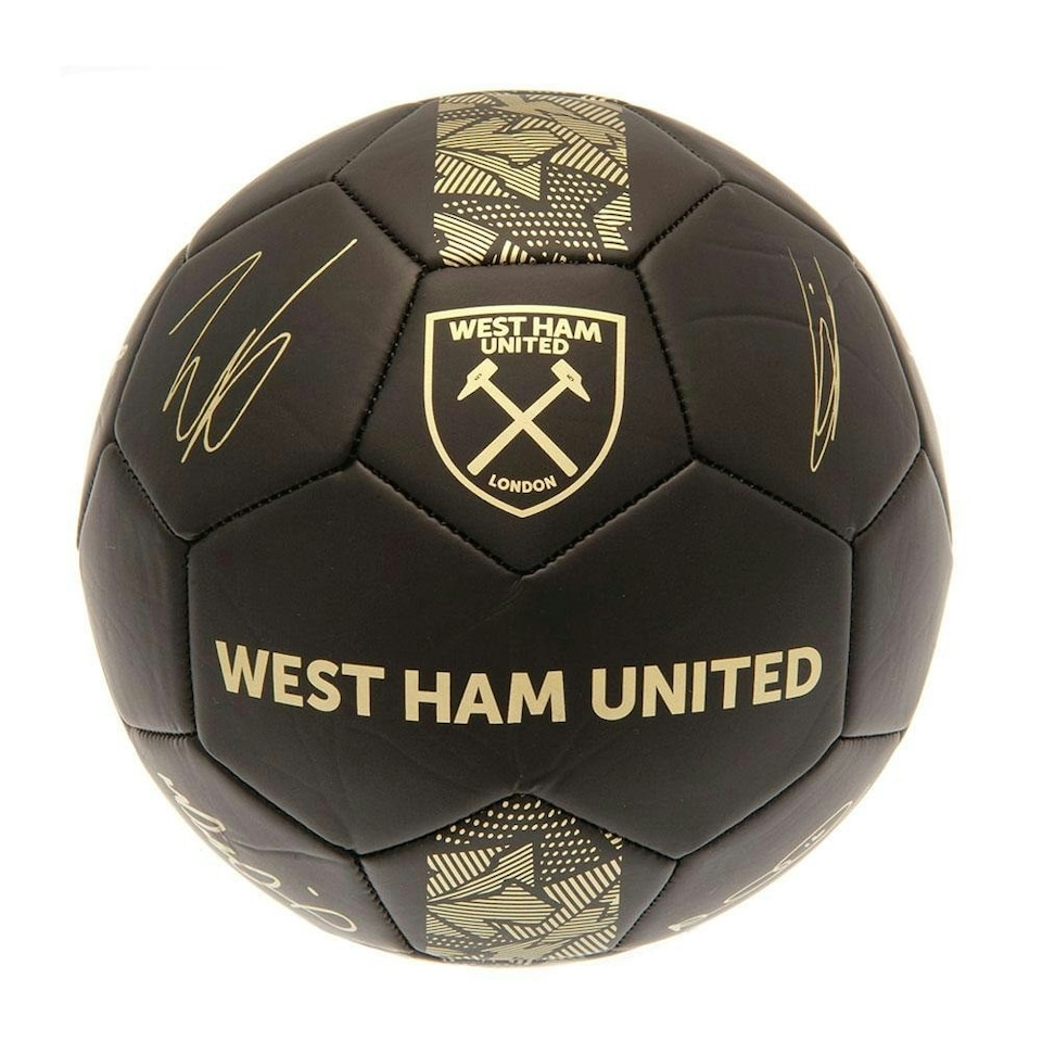 image 1 of West Ham United FC Signature Football - Matt Black/Gold - 1