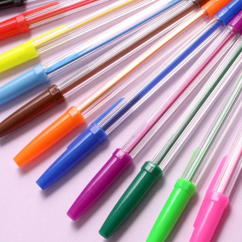 image 1 of Pack of 12 Multicoloured Ballpoint Pens