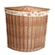 image 1 of Large Light Steamed Corner Laundry Baskets with Garden Rose Lining | Multi | Garden Rose