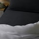 image 1 of OHS 100% Brushed Cotton Soft Cosy Warm Fleece 25cm Deep Elasticated Fitted Sheet | Grey | Charcoal | Double