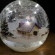 image 6 of 15cm Festive Christmas Crackle Effect Glass Lodge Scene LED Light Ball