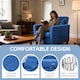 image 3 of Alivio 3 in 1 Convertible Sofa Bed with Adjustable Backrest and Pull Out Sleeper (Blue)