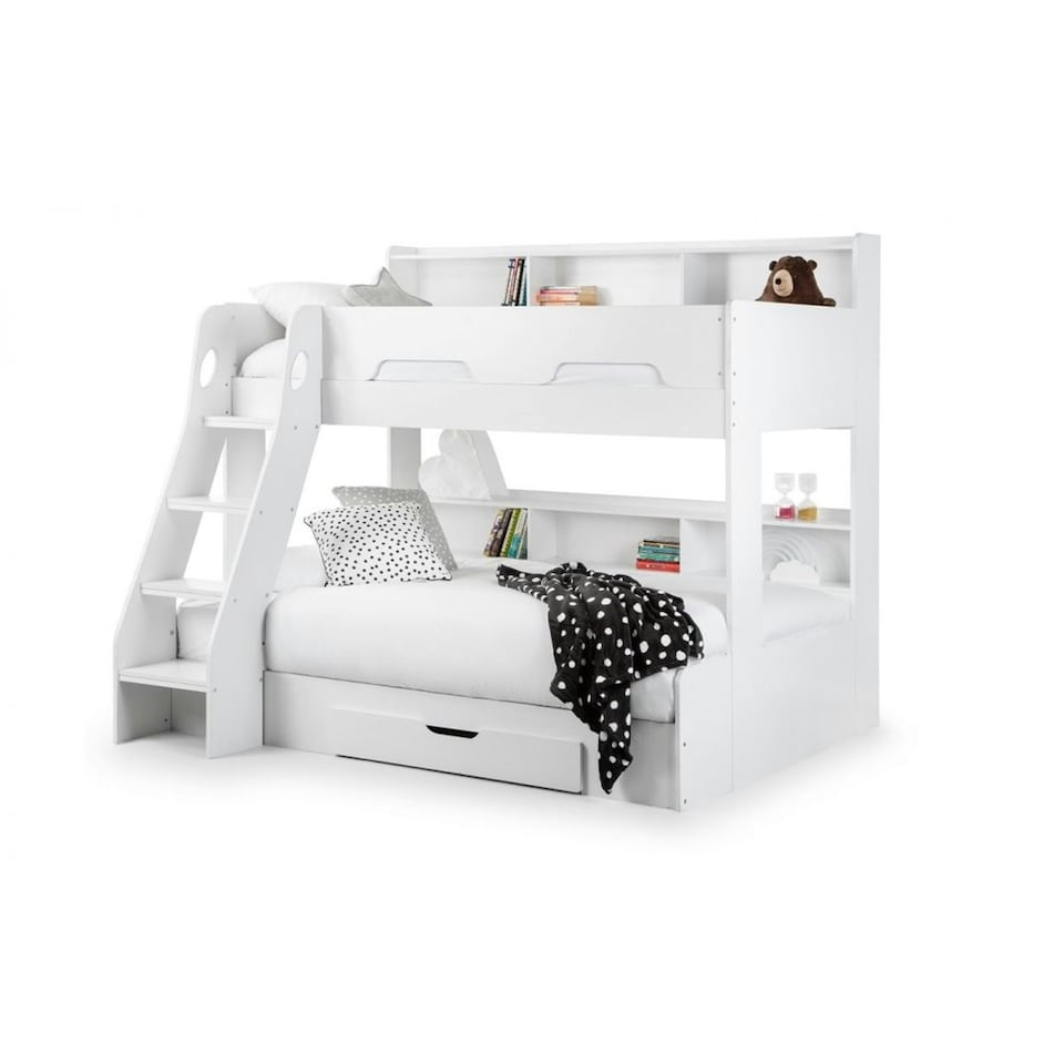 image 1 of Pure White Triple Sleeper Book Case Bunk Bed 3ft (90cm) - Best Seller