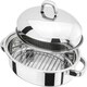 image 1 of Stainless Steel Roasting Oval Pan Tray Set with Removable Rack Cooking Baking Sturdy Handles - Size 32 cm N/A