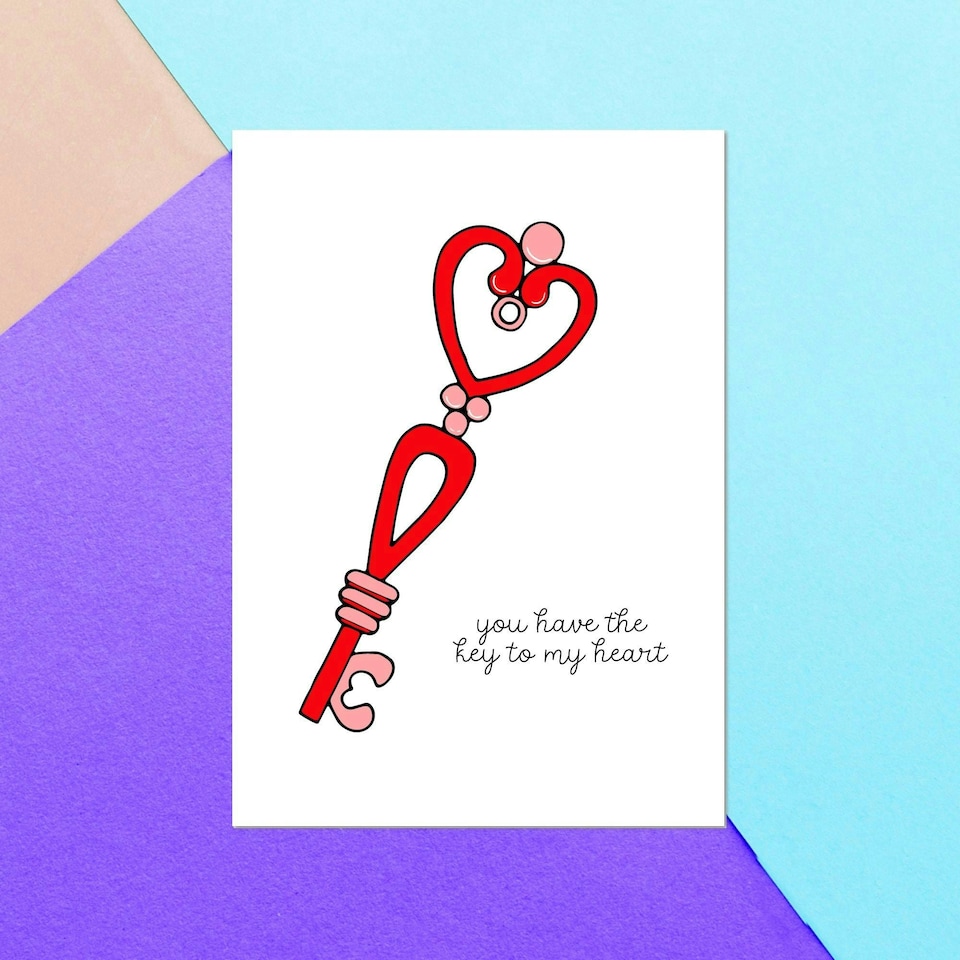 You Have The Key To My Heart Greetings Card