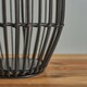 image 2 of ValueLights Hollins Matte Black Rattan Table Lamp White Shade and Bulb