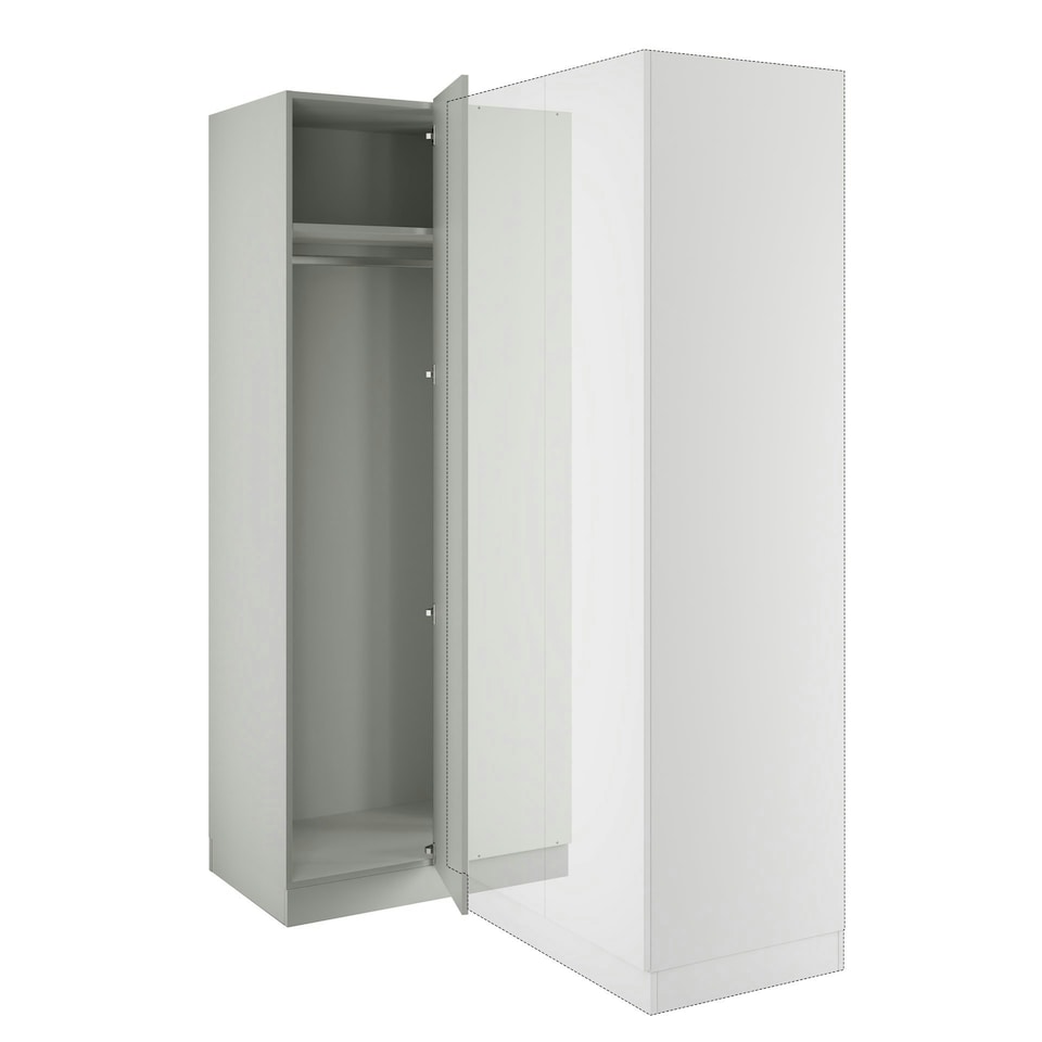 image 1 of Shaker Light Grey Blind Corner Wardrobe Grey
