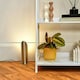 image 3 of ValueLights Uplighter Polished Black Floor Lamp and GU10 Spotlight LED 5W Warm White 3000K Bulb | Black