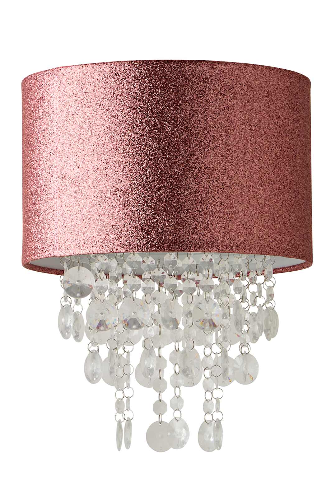 ValueLights Bonita 28cm Glitter Droplets Easy Fit Ceiling Pendant Light Lamp Shade in Pink