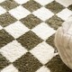 image 6 of Soft Cream Checkerboard Rug Living Room Bedroom Hallway Area Thick Modern 280cm x 380cm | Cream | Cream | 280cm x 380cm