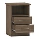 image 3 of Nevada 2 Drawer Bedside Cabinet Brown | Rustic Oak