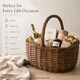 image 4 of Wickerfield Wicker Picnic Shopping Basket with Handle and Built-in Liner (Large)