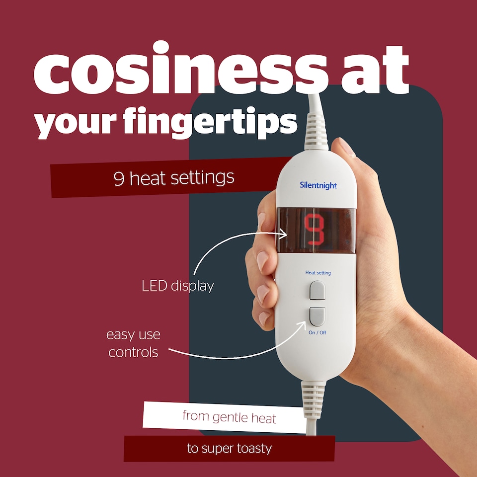 image 1 of Silentnight Luxury Heated Throw, Navy | Blue | Navy | One Size | 1