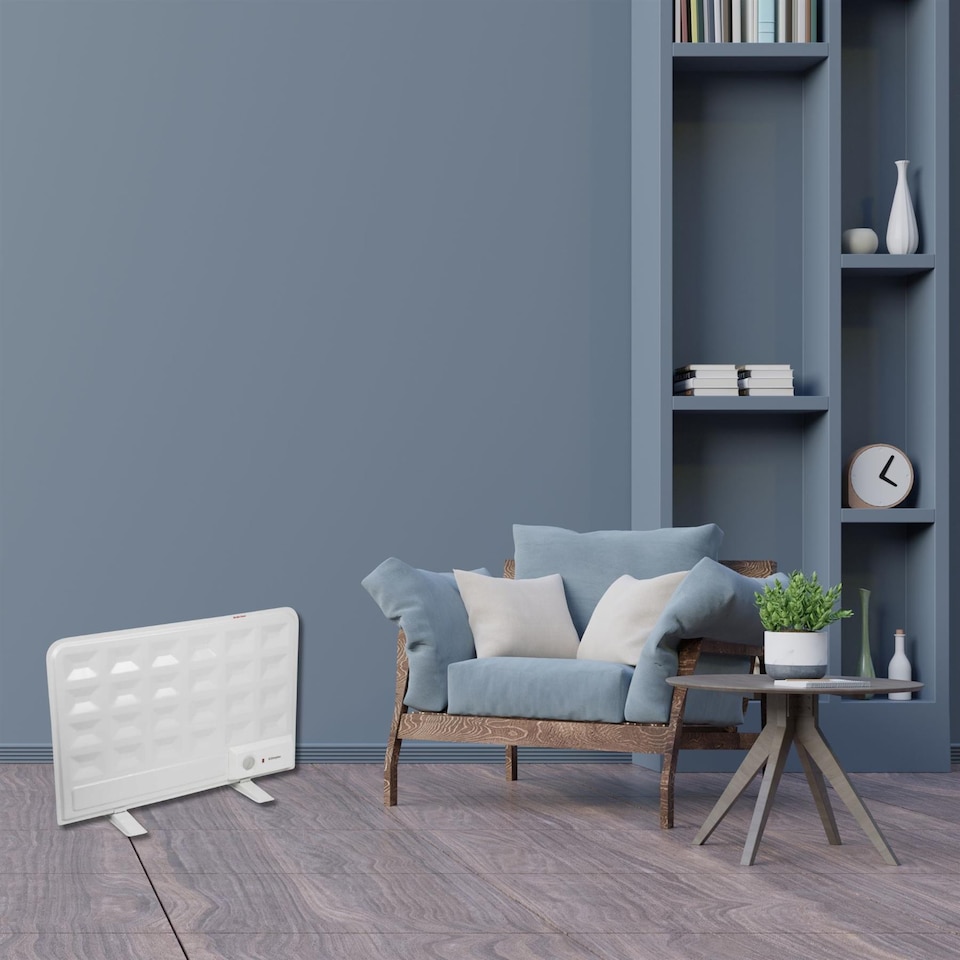 image 1 of Dimplex OFX750 750W Oil Filled Panel Heater with Adjustable Thermostat, Safety Cut-Out, Silent Operation, and Portable Design.