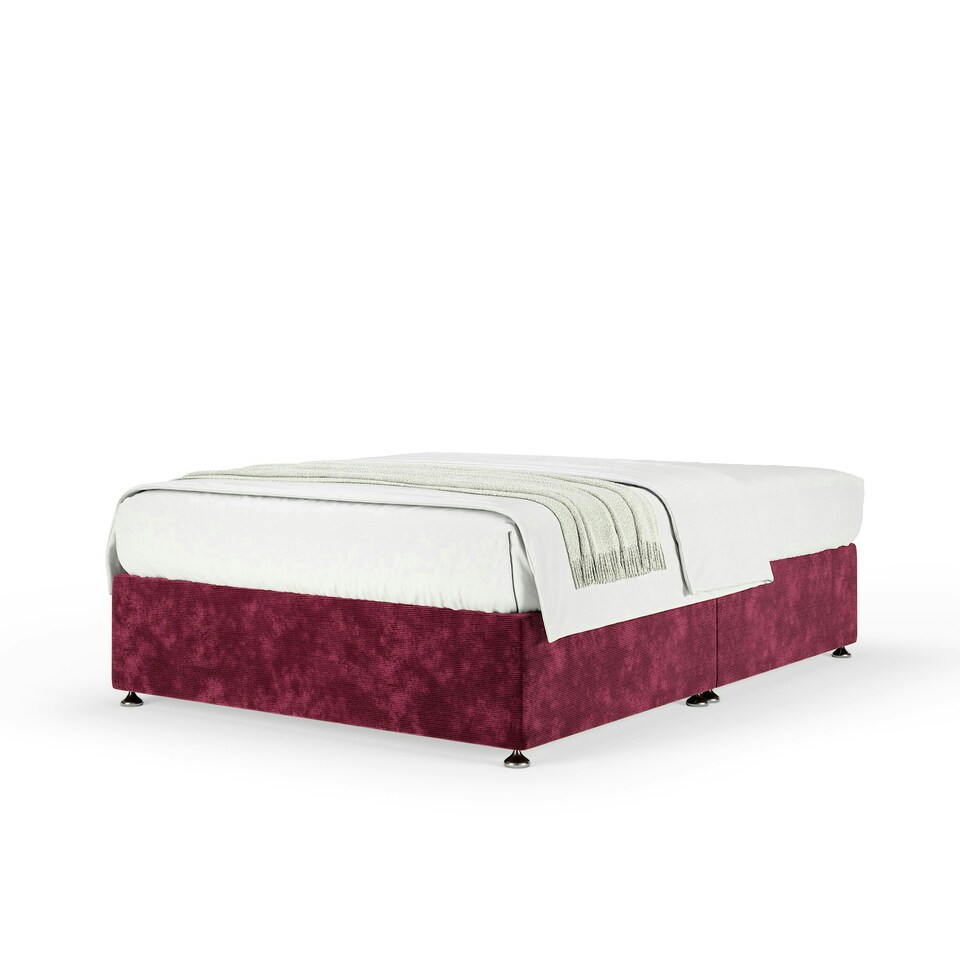 image 1 of Majestic 1000 Pocket Sprung Aubergine Chenille Divan Set Single