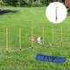 image 6 of PawHut Dog Agility Weave Poles Training Obstacle Course Set with Whistle