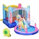 image 1 of Outsunny Bouncy Castle w Slide Water Pool Trampoline, Blower 3.6 x 1.75 x 1.8m