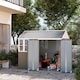 image 2 of Outsunny 8 x 6ft Metal Garden Shed Outdoor Storage Shed with  Doors Window