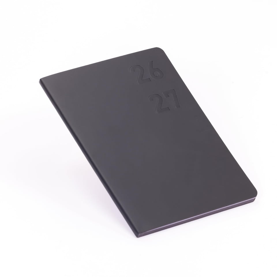 image 1 of 2026 - 2027 Academic Diary A5 Week to View - Mid Year Planner August 2026 to July 2027 - Softcover Felix - Term Dates Notes Timetable | Black | Black