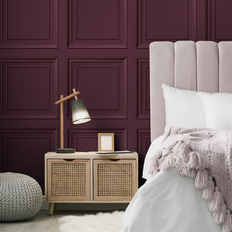 image 1 of Fine Decor FD43468 Distinctive Square Panel, Mulberry