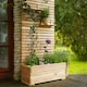 image 2 of Primrose Wooden Trough Planter With Close Style Privacy Trellis N/A