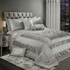 Intimates Vera Foil Printed Quilted Bedspread Silver | Silver | Single