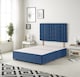 image 1 of Astoria Divan Bed Base with 30 Inch Diamonte Button Headboard Plush Velvet | Blue | Navy | Double