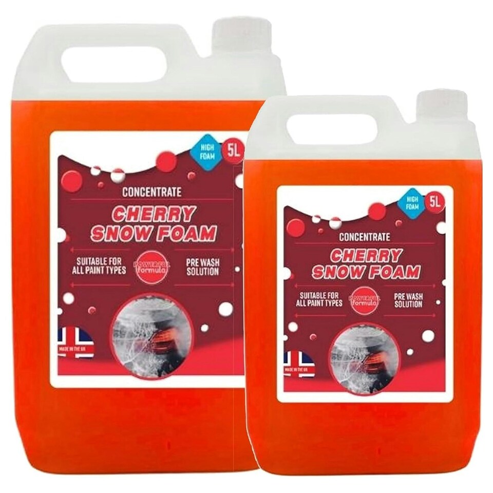 image 1 of 4 x 5L Cherry Snow Foam Super Thick Vehicle Cleaning Foam Extremely Powerful & Easy To Use
