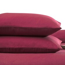 Belledorm Brushed Cotton Housewife Pillowcase (Pair) - Red - One Size