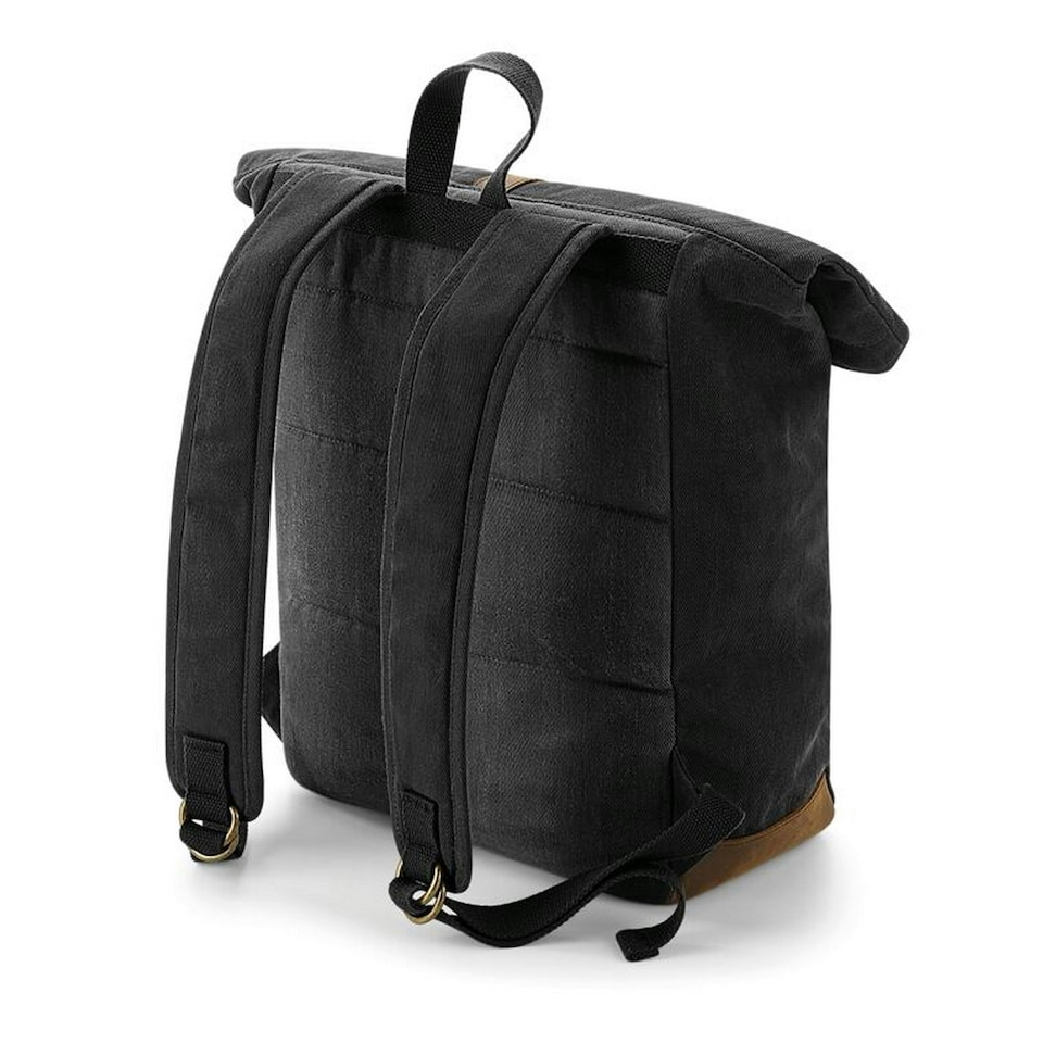 image 1 of Quadra Heritage Leather Accents Backpack - Black - One Size
