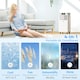 image 3 of HOMCOM 10000 BTU Mobile Air Conditioner Indoor Portable AC Unit w/ RC, White
