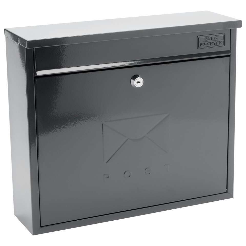image 1 of Burg-Wachter Elegance Wall Mounted Galvanised Stell Lockable Weatherproof Ppost Box - 36x31x11cm N/A | Anthracite
