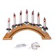 image 10 of Premier Wooden Christmas Candle Bridge Arch with 7 Flickering Candle Bulbs Mains Operated