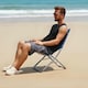 image 4 of Gr8 Garden Adult Blue Folding Beach Chair Portable Metal Garden Patio Fishing Camping Seat