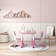 image 8 of AIYAPLAY 3 Pcs Height Adjustable Kids Table and Chair Set for Playroom 