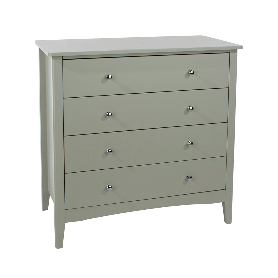 image 1 of Como Grey, 4 Drawer Chest Grey