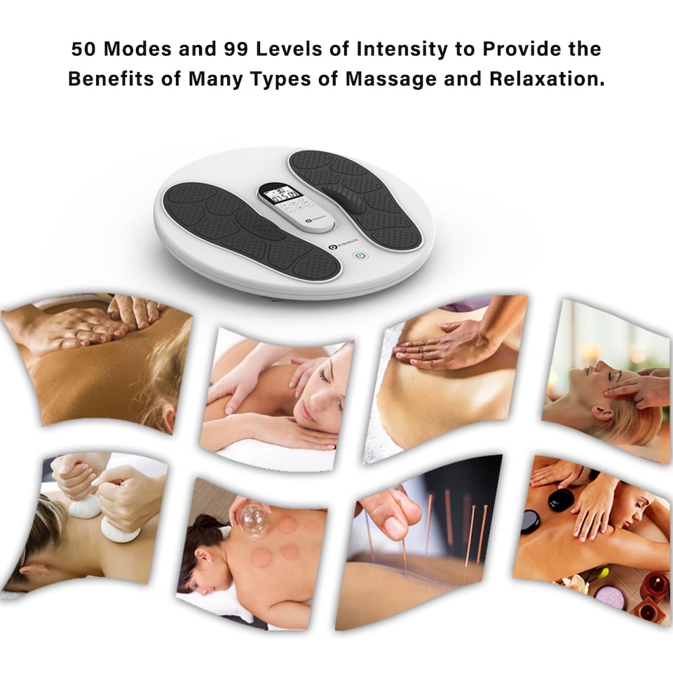 image 1 of Rechargeable EMS & TENS Foot Circulation Massager, Improves Blood Circulation