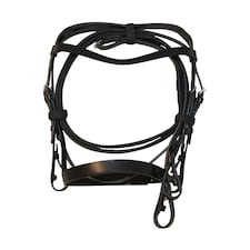 Collegiate Leather Hunt Cavesson Bridle II - Black - Cob