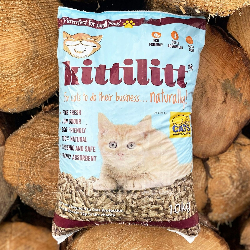image 1 of Kittilit Premium Wood Pellets Cat Litter - 20L