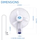 image 2 of Premier 18 inches Wall Fan with Remote 3 Speeds Oscillation 7.5hr Timer Adj. Head
