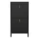 image 2 of Barcelona Shoe Cabinet 2 Flip Down Doors in Matt Black