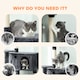 image 8 of PawHut 180cm Cat Tree, Multi-Level Large Cat Tower with 3 Sisal Scratching Posts, Condos, Plush Perches, Hammock, Ladder, Dangling Balls, Kitten Activity Centre for Kittens Playing Relaxing | Grey