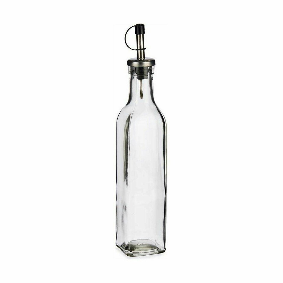 image 1 of Oil and Vinegar Set Vivalto WJ7069-M Transparent Metal Glass Crystal Plastic 300 ml (24 Units) N/A