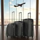 image 2 of Black 3 Piece Hard Shell Suitcase Set Black
