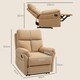image 3 of HOMCOM Recliner Chair Reclining Chair with Adjustable Leg Rest Light Brown Brown